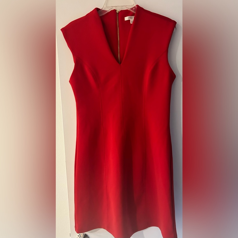 Spense Vibrant Red Zip-Up Dress